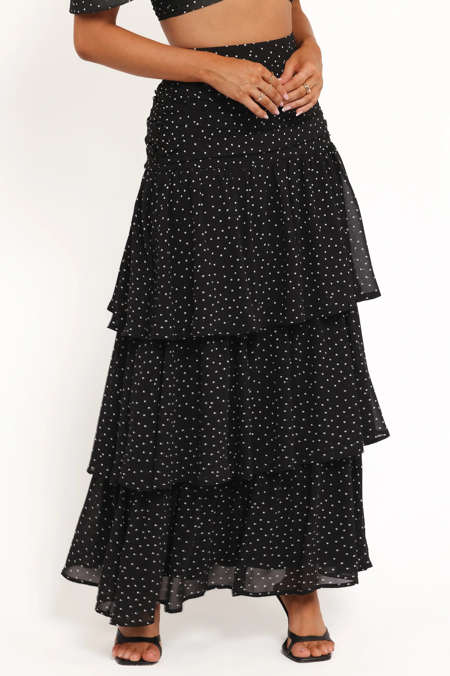Selina Skirt Set Black Polka Dot