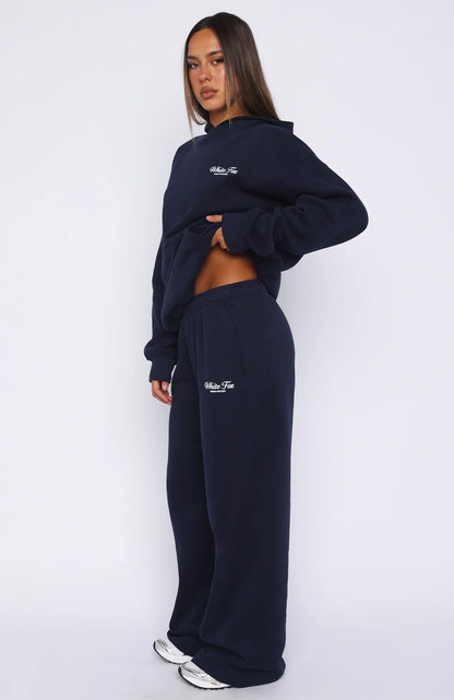 Verano Sixteen Lilia Wide Leg Sweatpants Navy