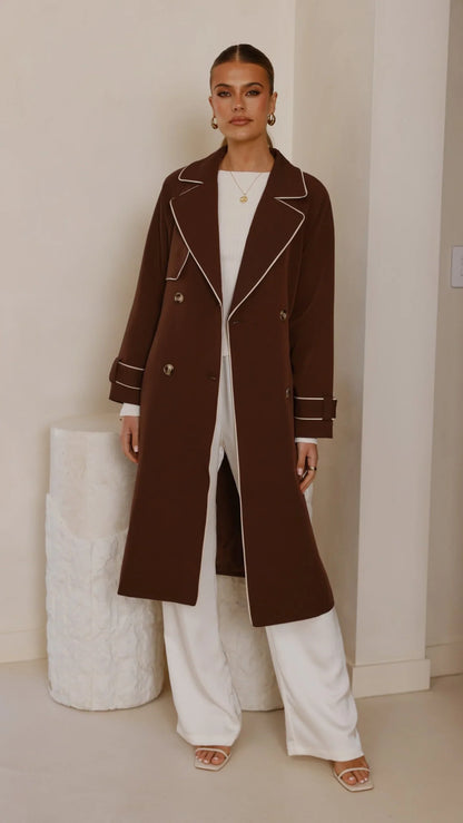 Blanca Trench Coat Espresso