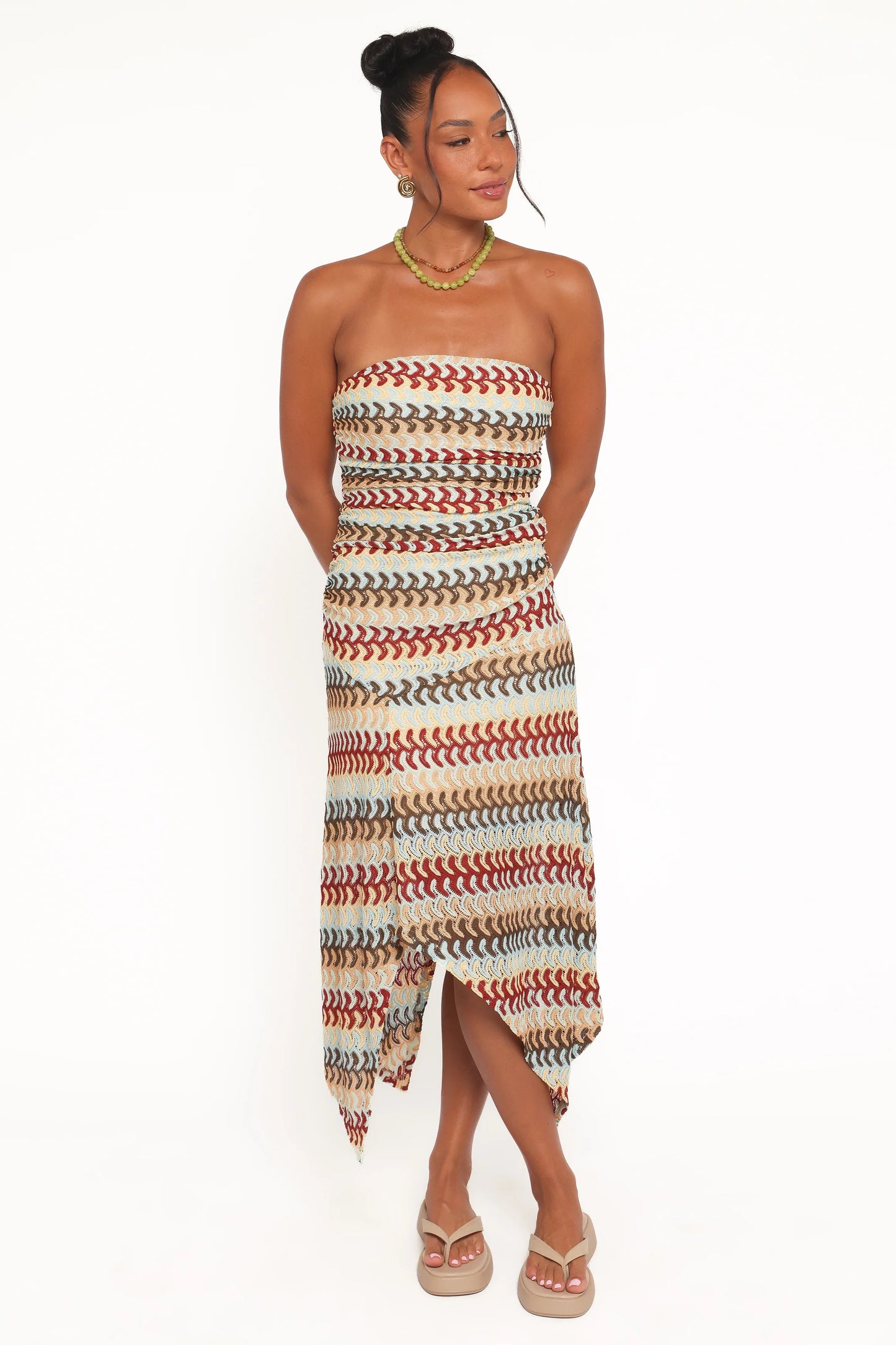 Navia Midi Dress Multi Stripe