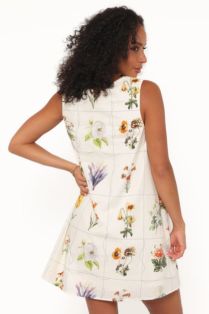 Elordi Mini Dress Multi Flowers