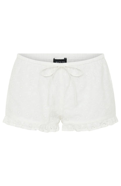 Slow Touch Relaxed Shorts White