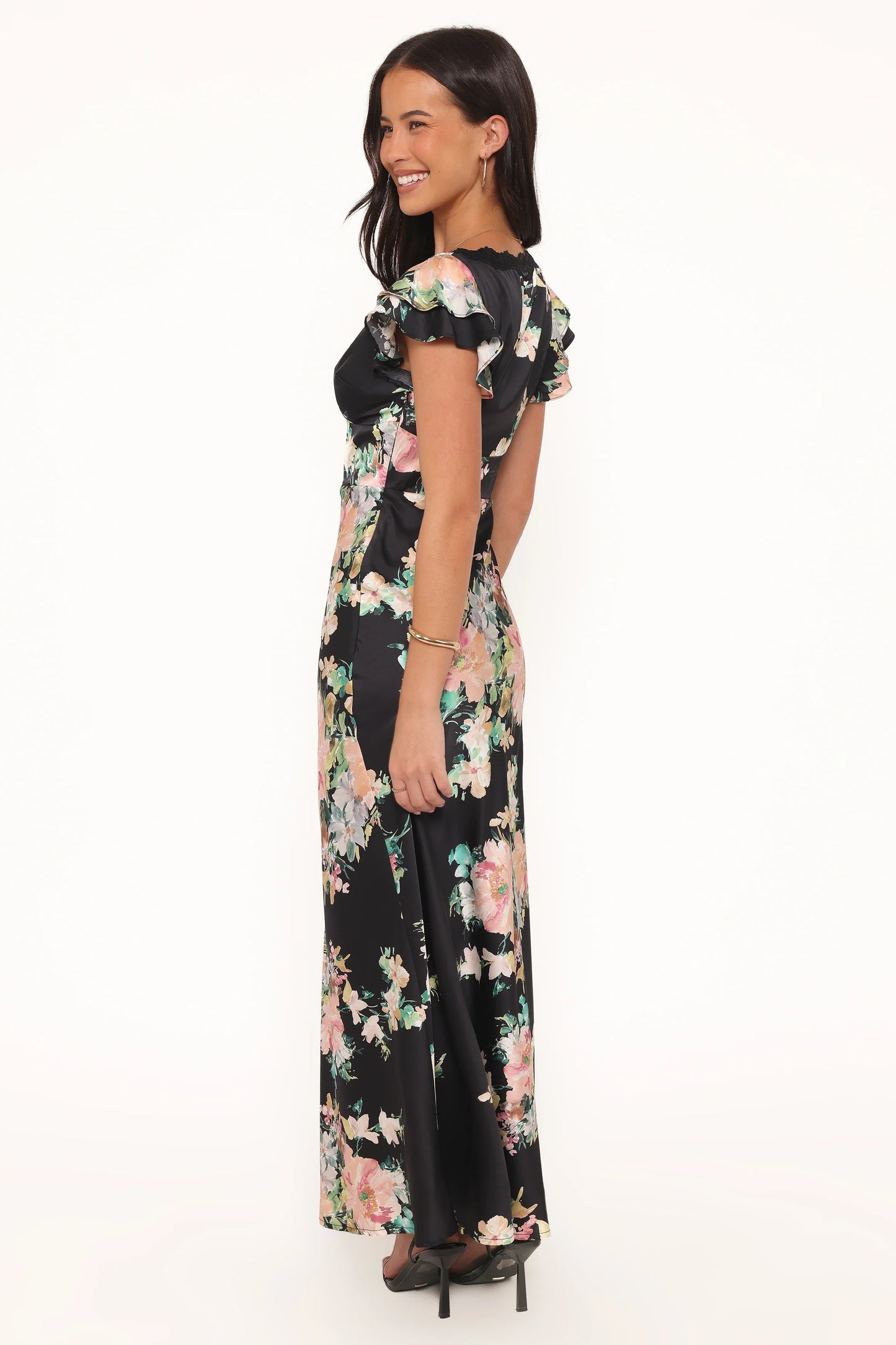 Arella Maxi Dress Black Floral