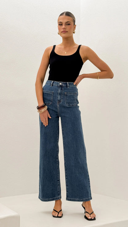 Macadrian Jeans Mid Blue Denim
