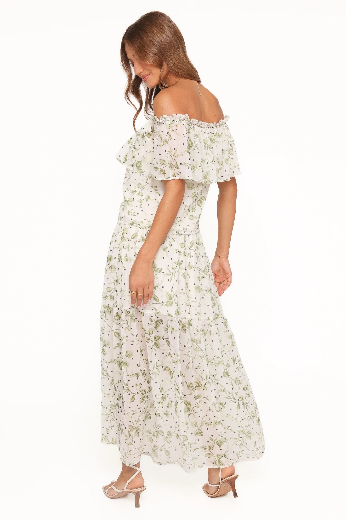 Vanessa Maxi Skirt Set Green Leaf
