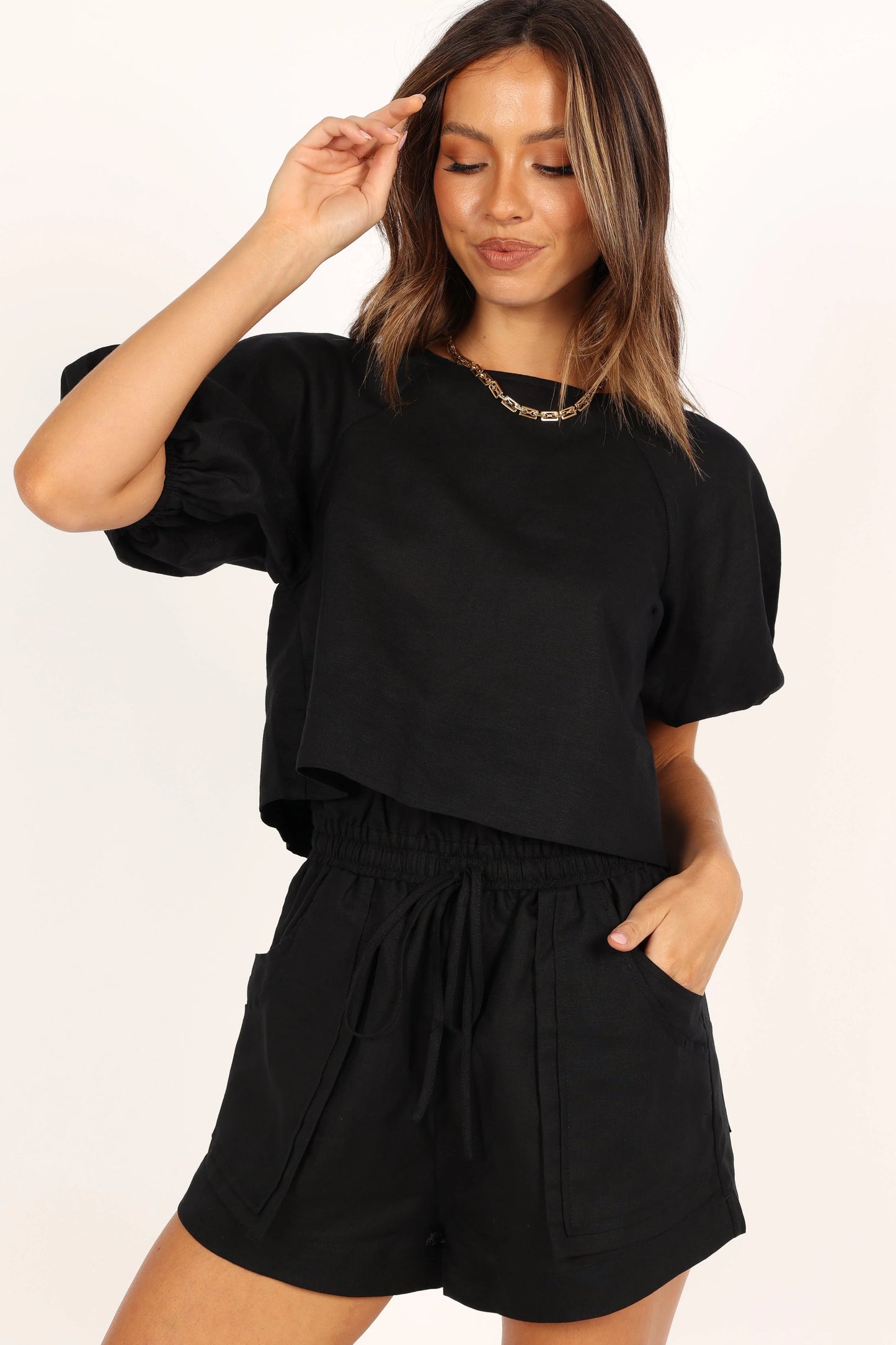 Chelsey Linen Set Black