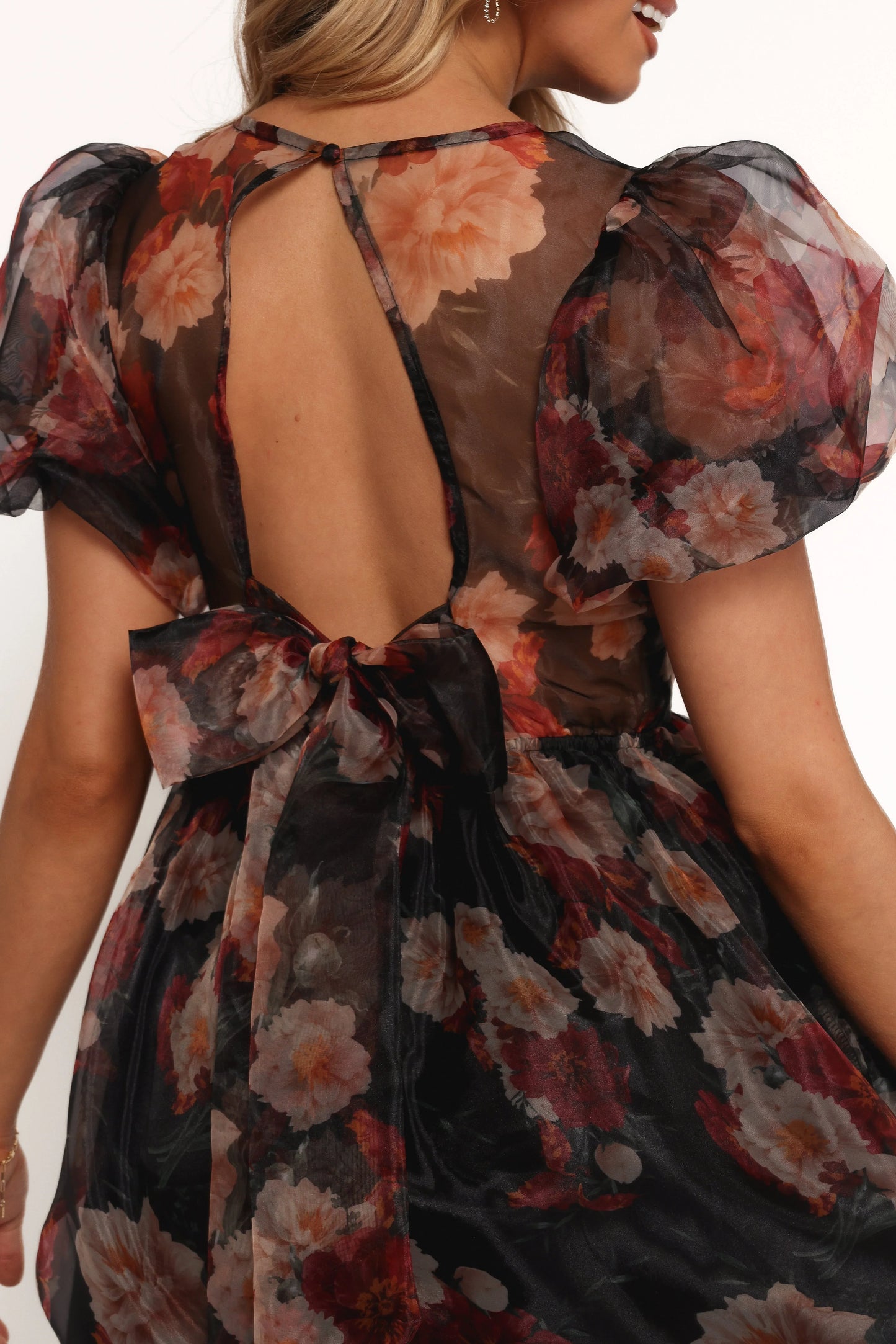 Elspeth Midi Dress Black Floral