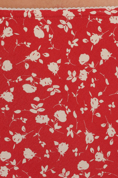 Zoella Maxi Skirt Red Floral