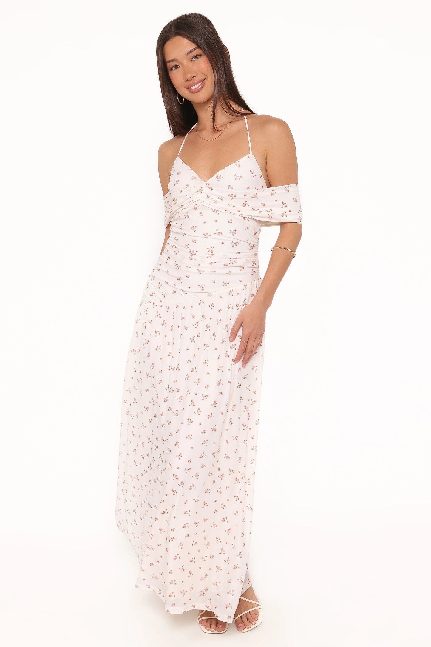 Mayven Maxi Dress White Ditsy