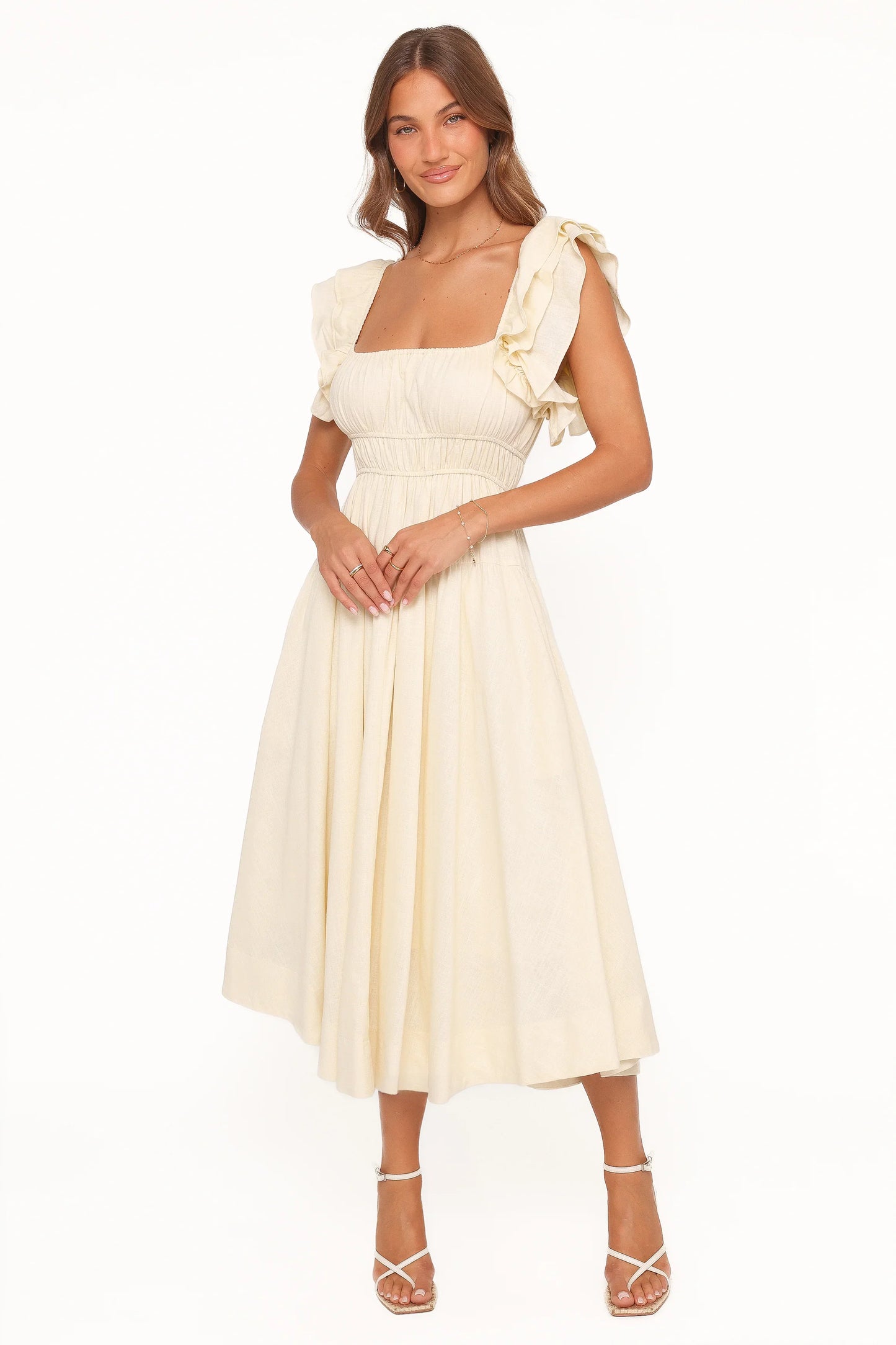 Linda Midi Dress Butter Yellow