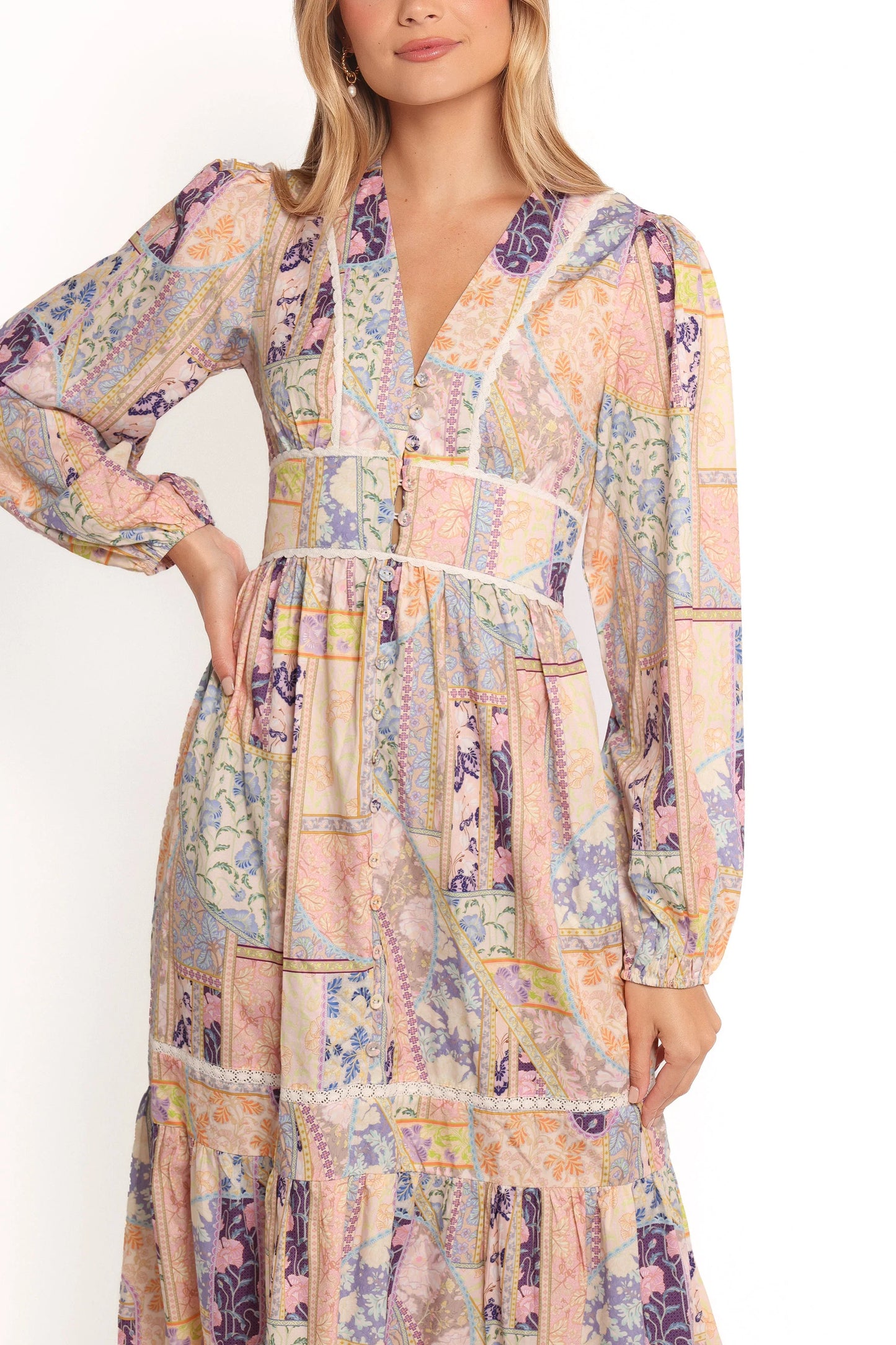 Ariella Maxi Dress Patchwork