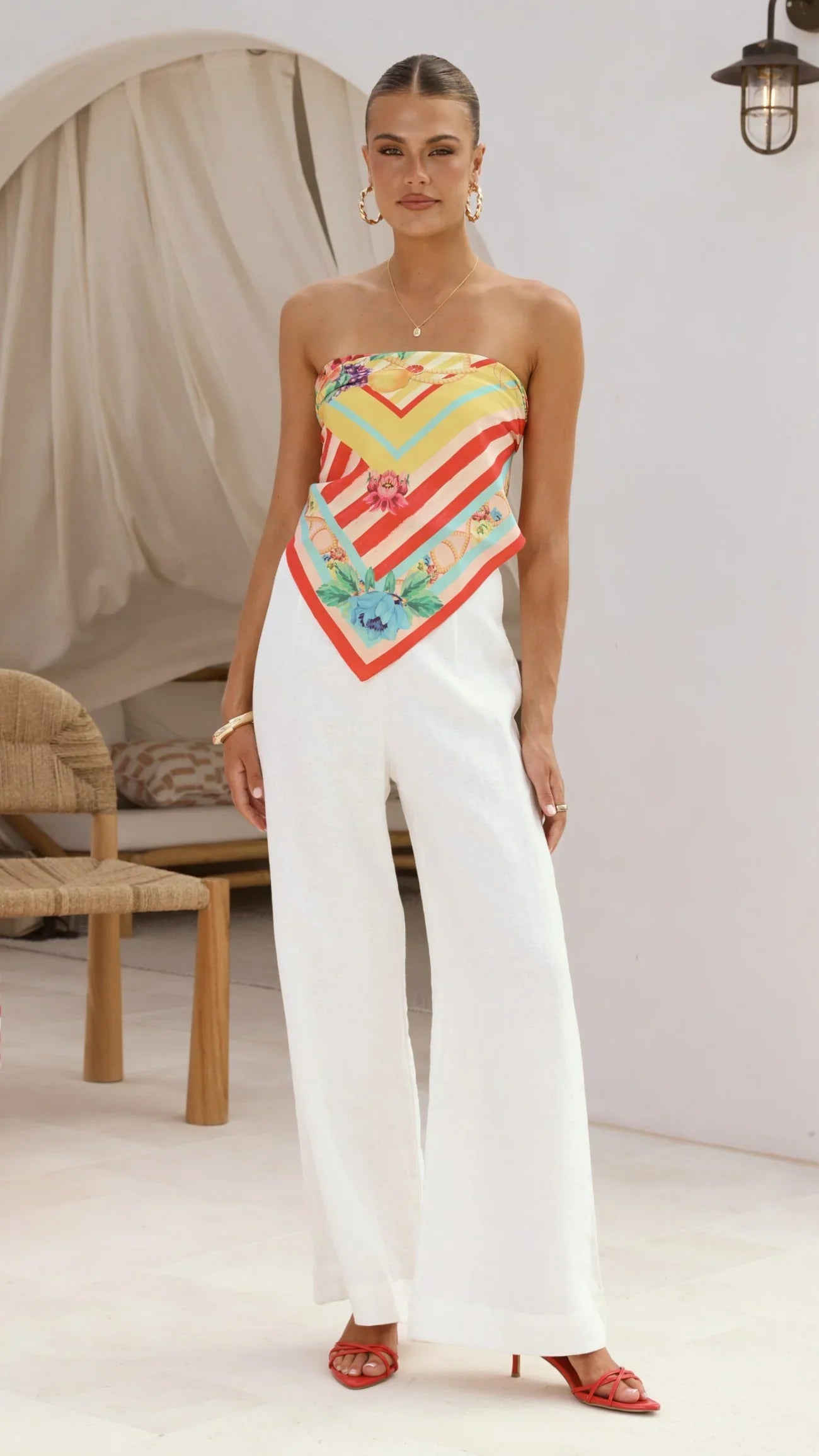 Imogen Scarf Positano Red