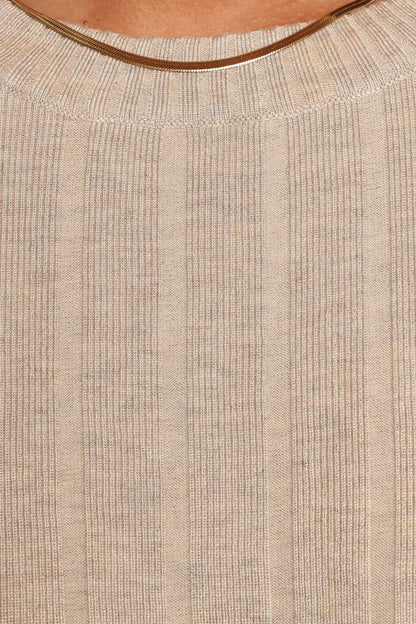 Silvie Long Sleeve Knitted Set Oatmeal