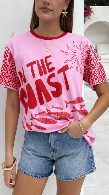 Florrie Tee Pink Red Tide