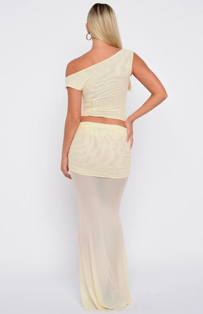 Need Your Heart Maxi Skirt Cream