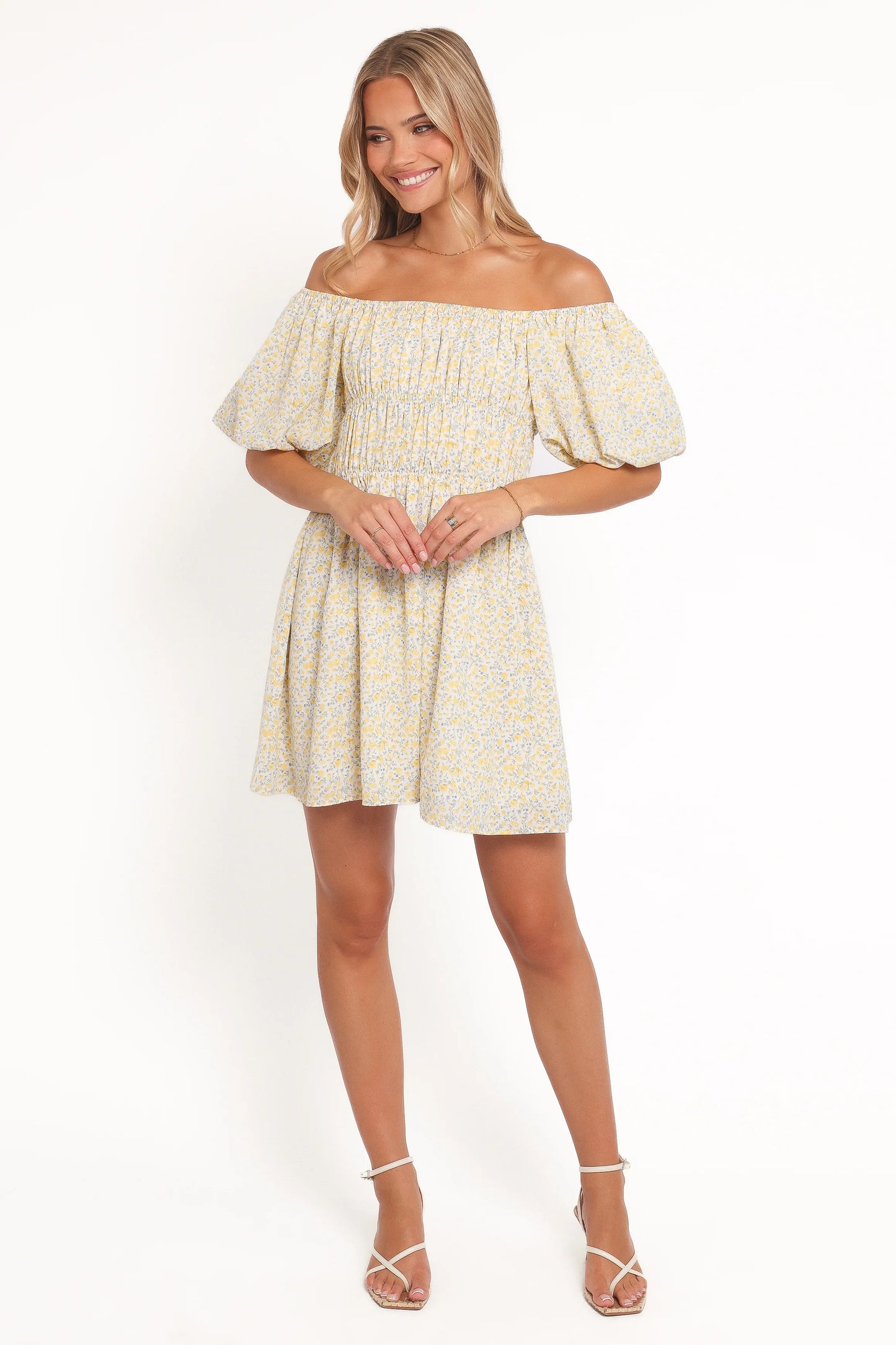 Tori Off Shoulder Mini Dress Floral