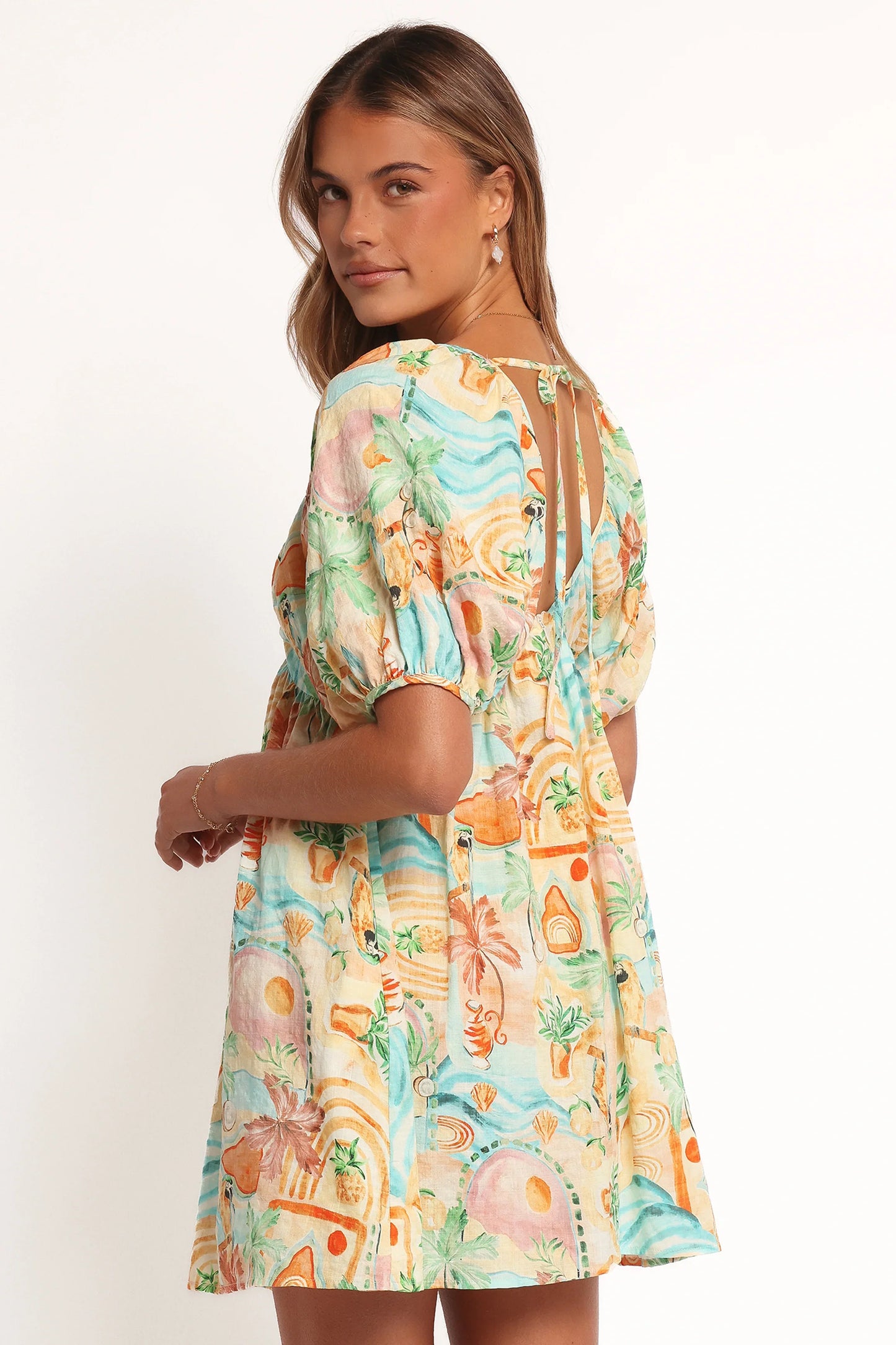 Cadhla Mini Dress Golden Palm