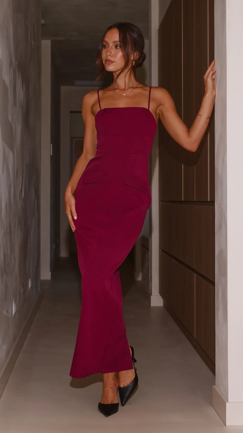 Carabella Maxi Dress Wine