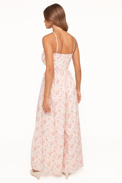 Madeira Jumpsuit Peach Ditsy Floral