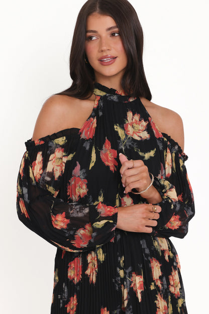 Hillary Romper Black Floral