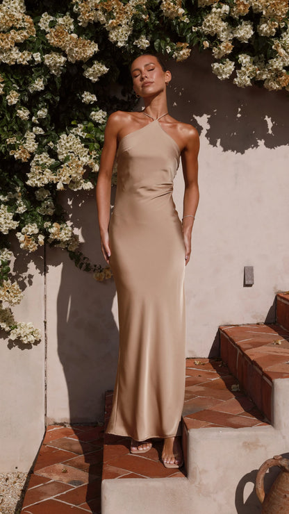 Chiara Maxi Dress Latte