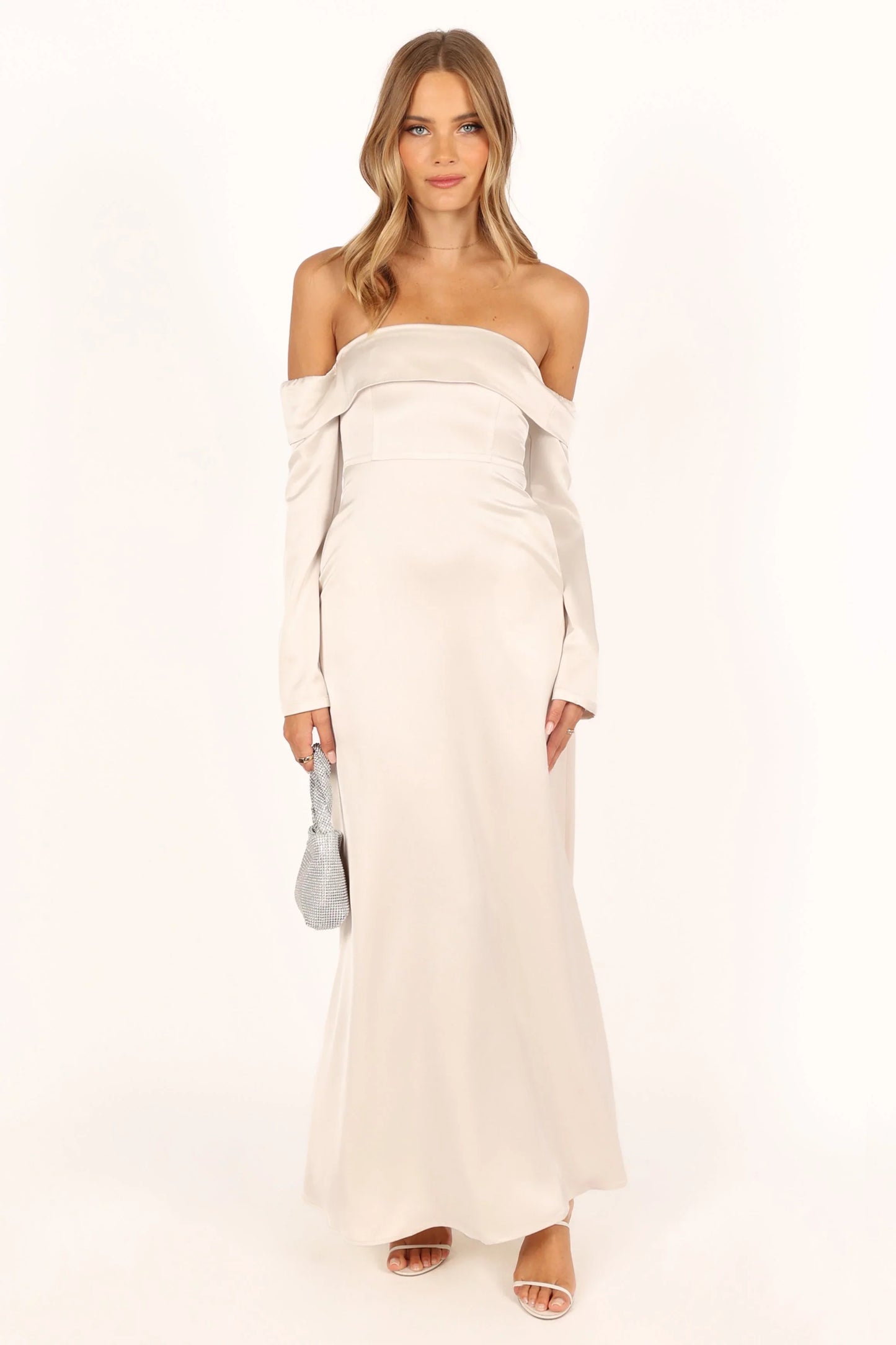 Gigi Off Shoulder Maxi Dress Cream