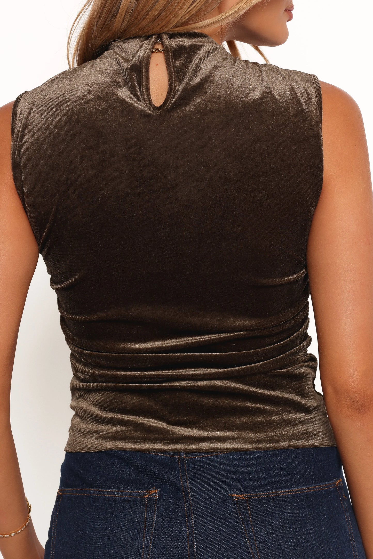 Nissa Velvet Top Olive