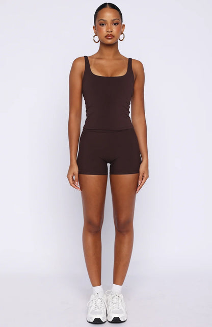 More To You Active Tank Dark Chocolate