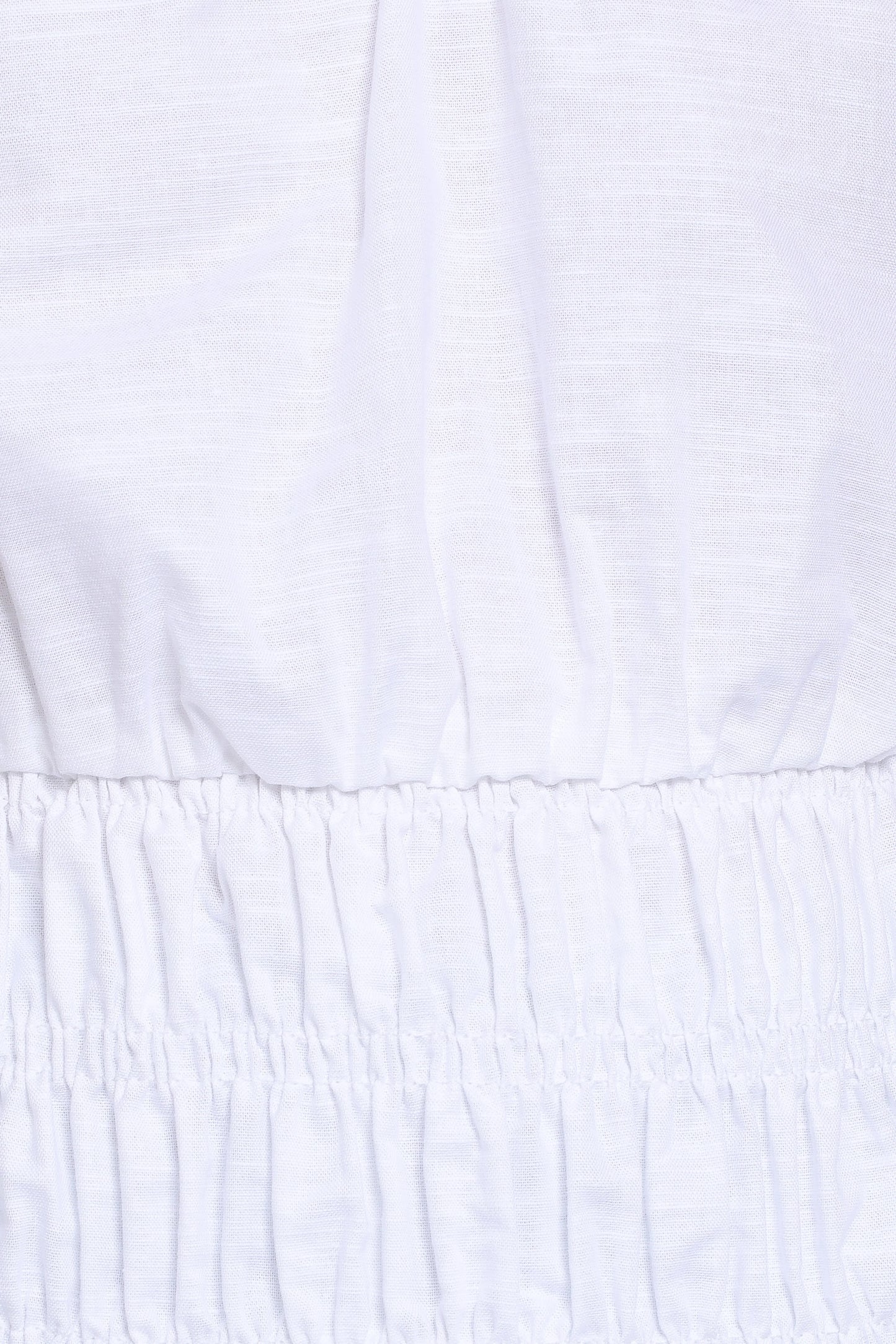 Lucilla Shirred Waist Top White