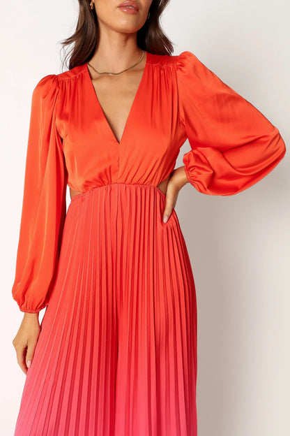Krista Gradient Jumpsuit Red