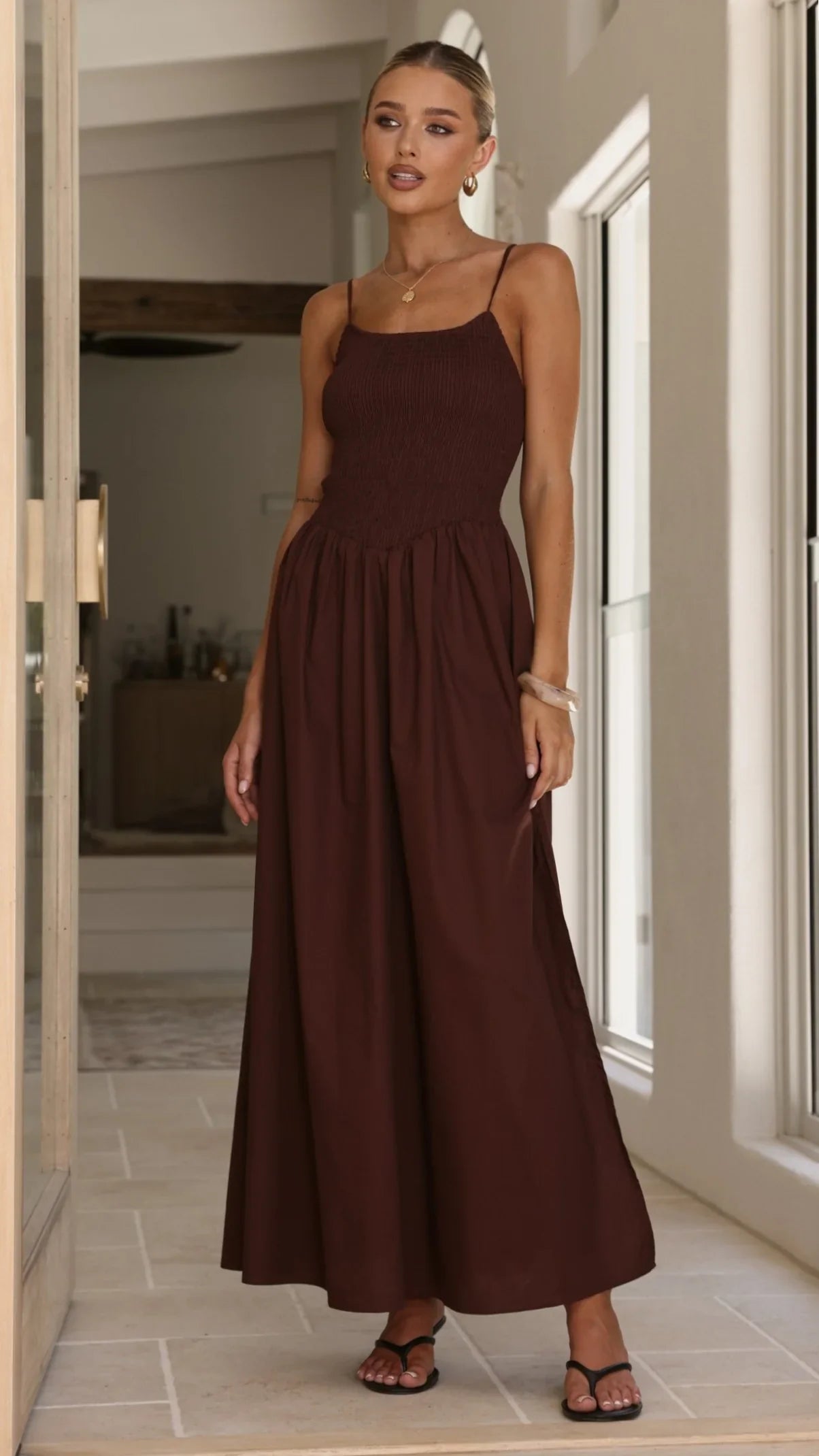 Gena Maxi Dress Chocolate