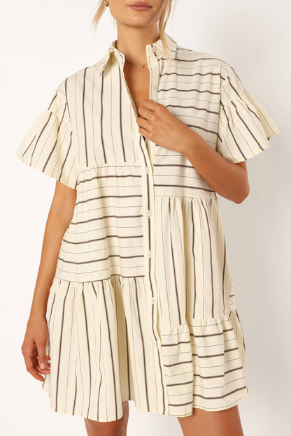 Peachy Mini Dress Beige Tan
