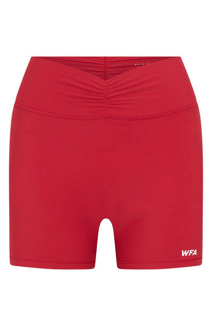 Radiate High Waisted Shorts Cherry Red