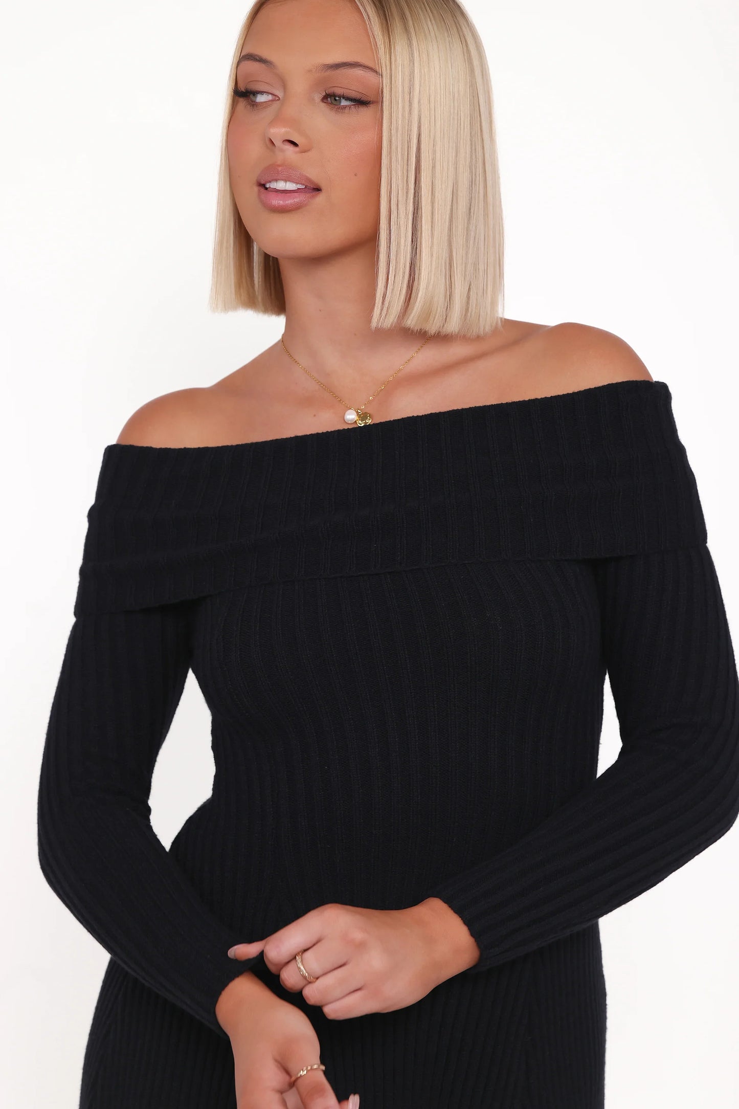 Francisco Long Sleeve Mini Dress Black