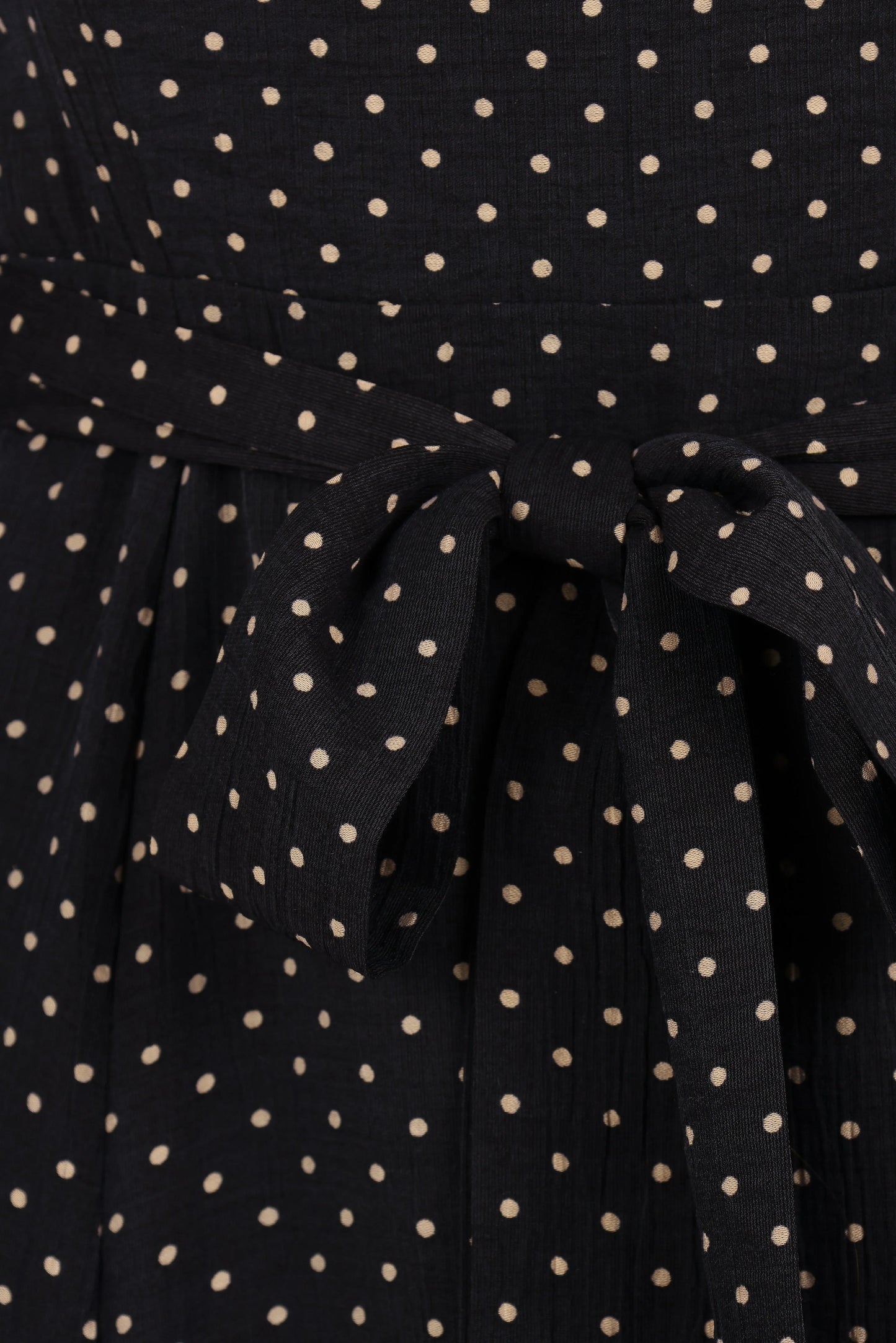 Ettie Long Sleeve Midi Dress Black Polka Dot