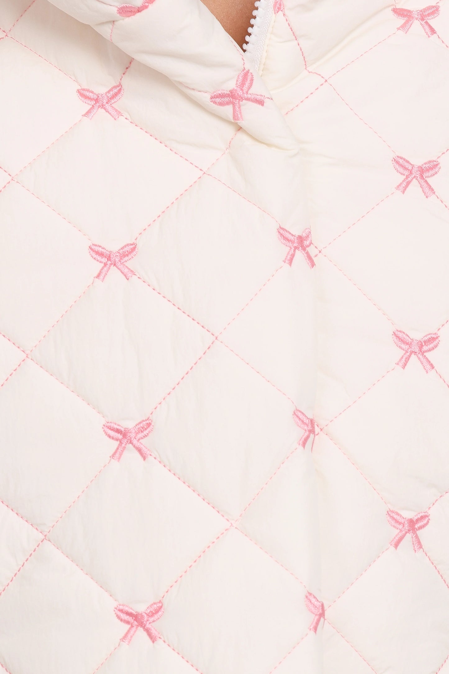 Adi Quilted Jacket Pink Bow