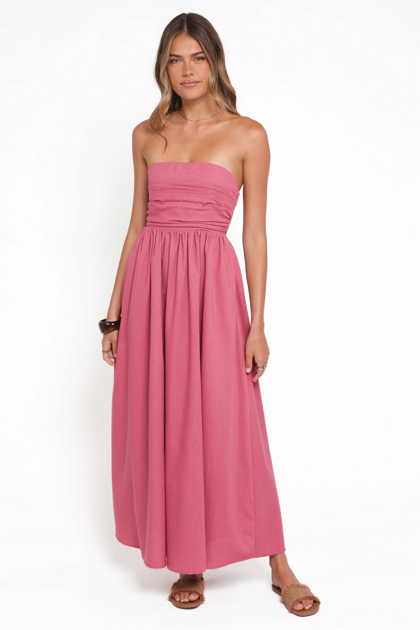 Kayt Strapless Dress Petal Pink