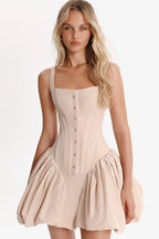 Cappuccino corset mini dress