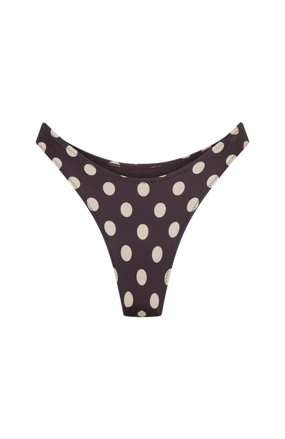 Washed Up Cheeky Bottoms Choc Cream Polka Dot