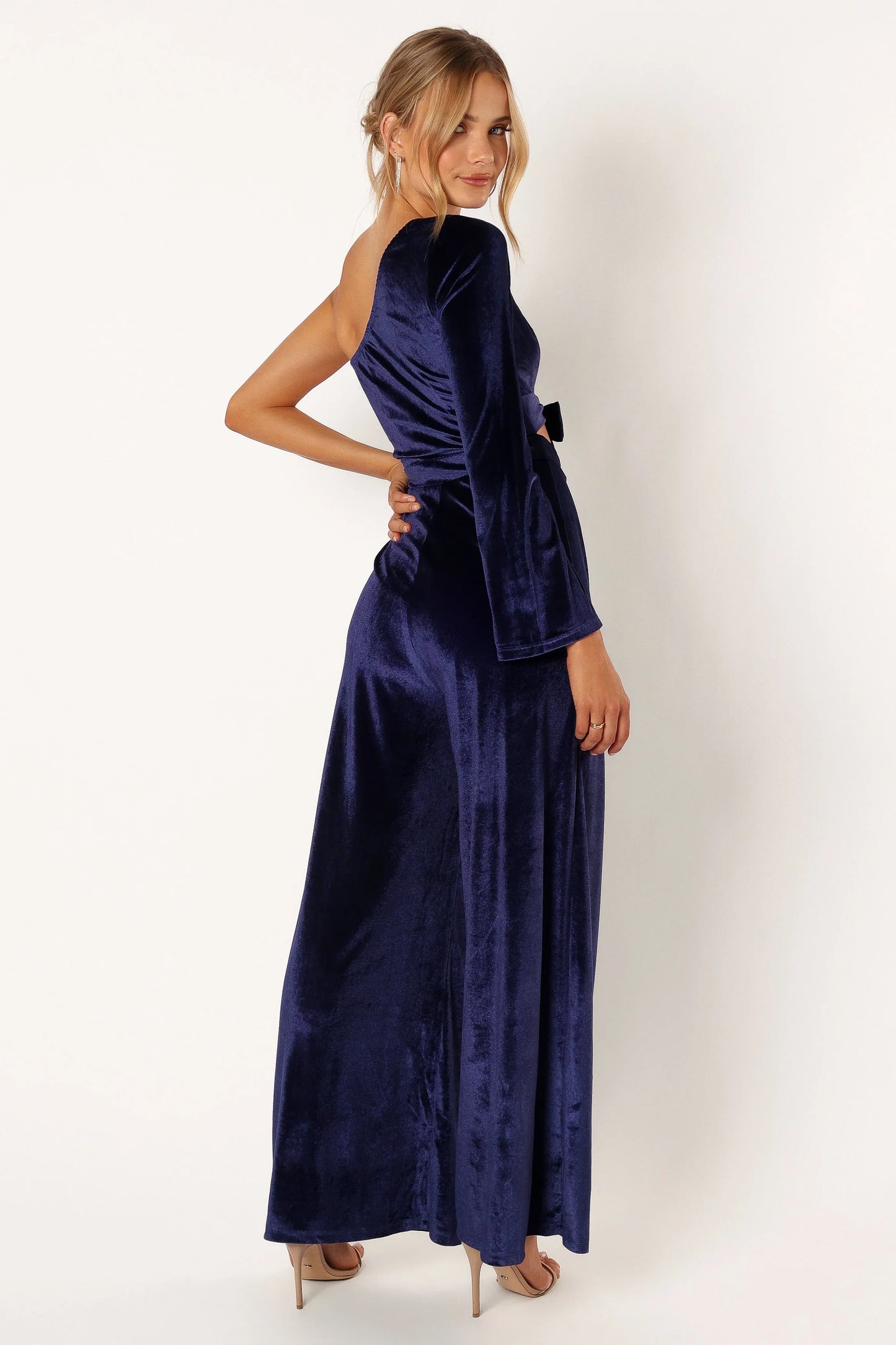 Avery Velvet Jumpsuit Sapphire