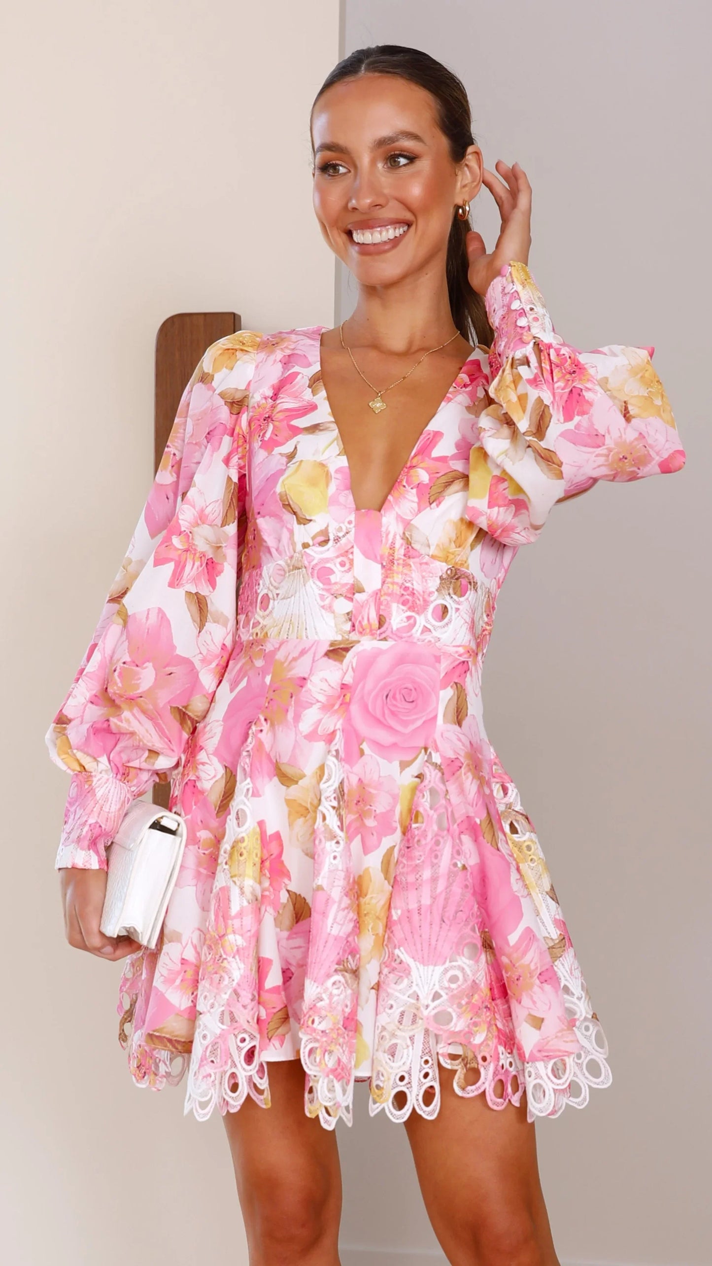 Felicity Mini Dress Pink Floral