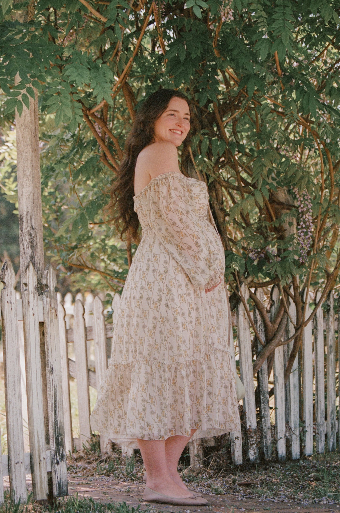 Keziah Long Sleeve Maxi Dress Yellow Floral