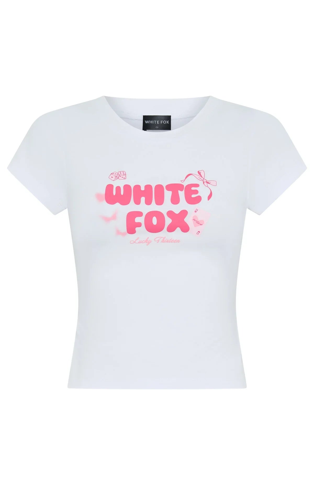 Lucky Thirteen Stephanie Baby Tee White
