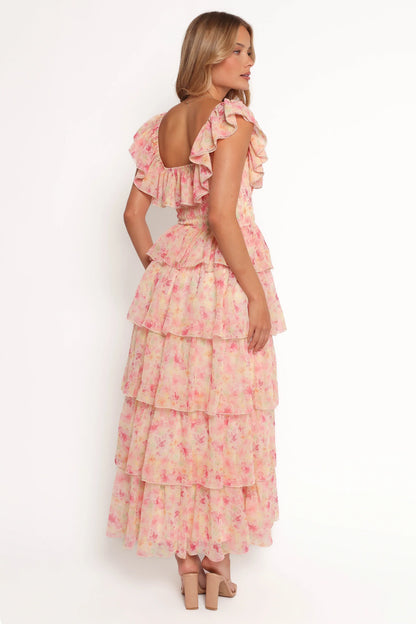 Belle Maxi Dress Pink Floral