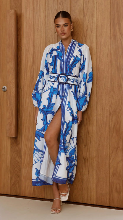 Carmal Long Sleeve Maxi Dress Paradise