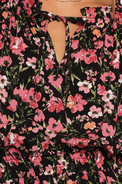 Kealan Dress Black Floral