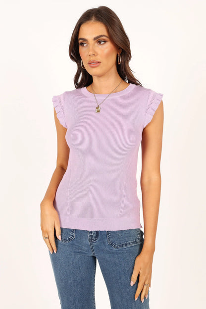 Henderson Knit Top Lilac