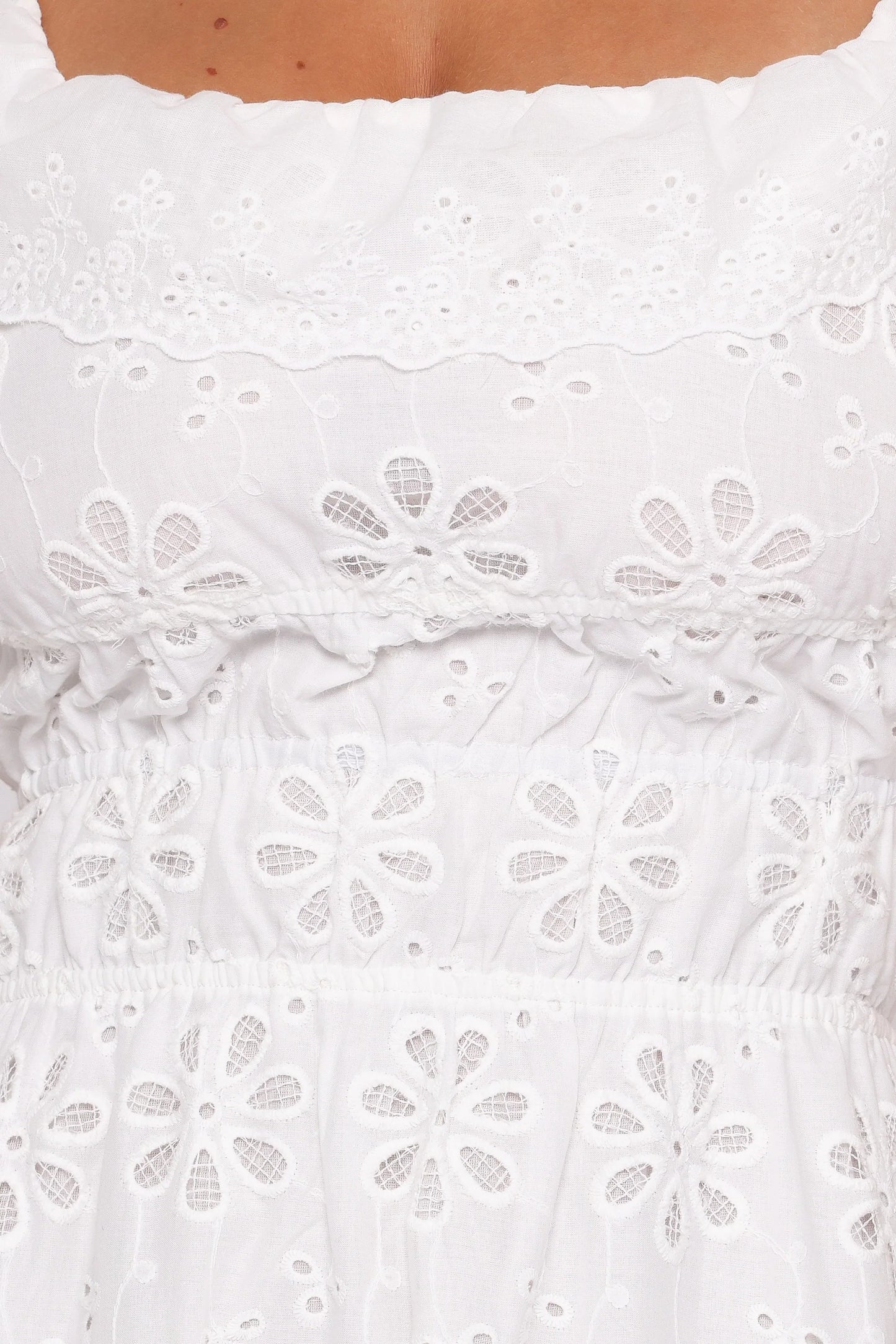 Elwyn Maxi Dress White Broderie