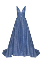 Blue Empire sparkling gown