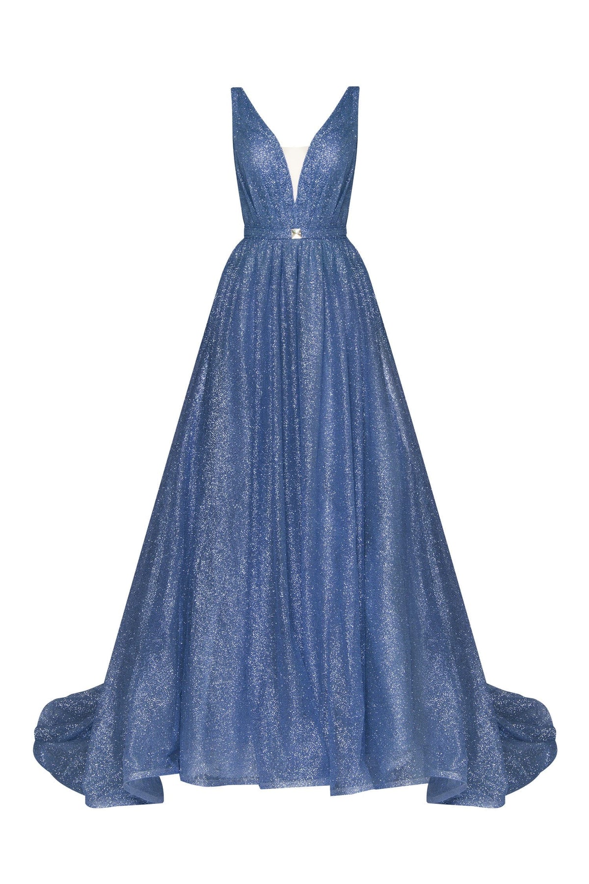 Blue Empire sparkling gown